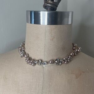 J. Crew Elegant Pearl and Crystal Choker Necklace NWT